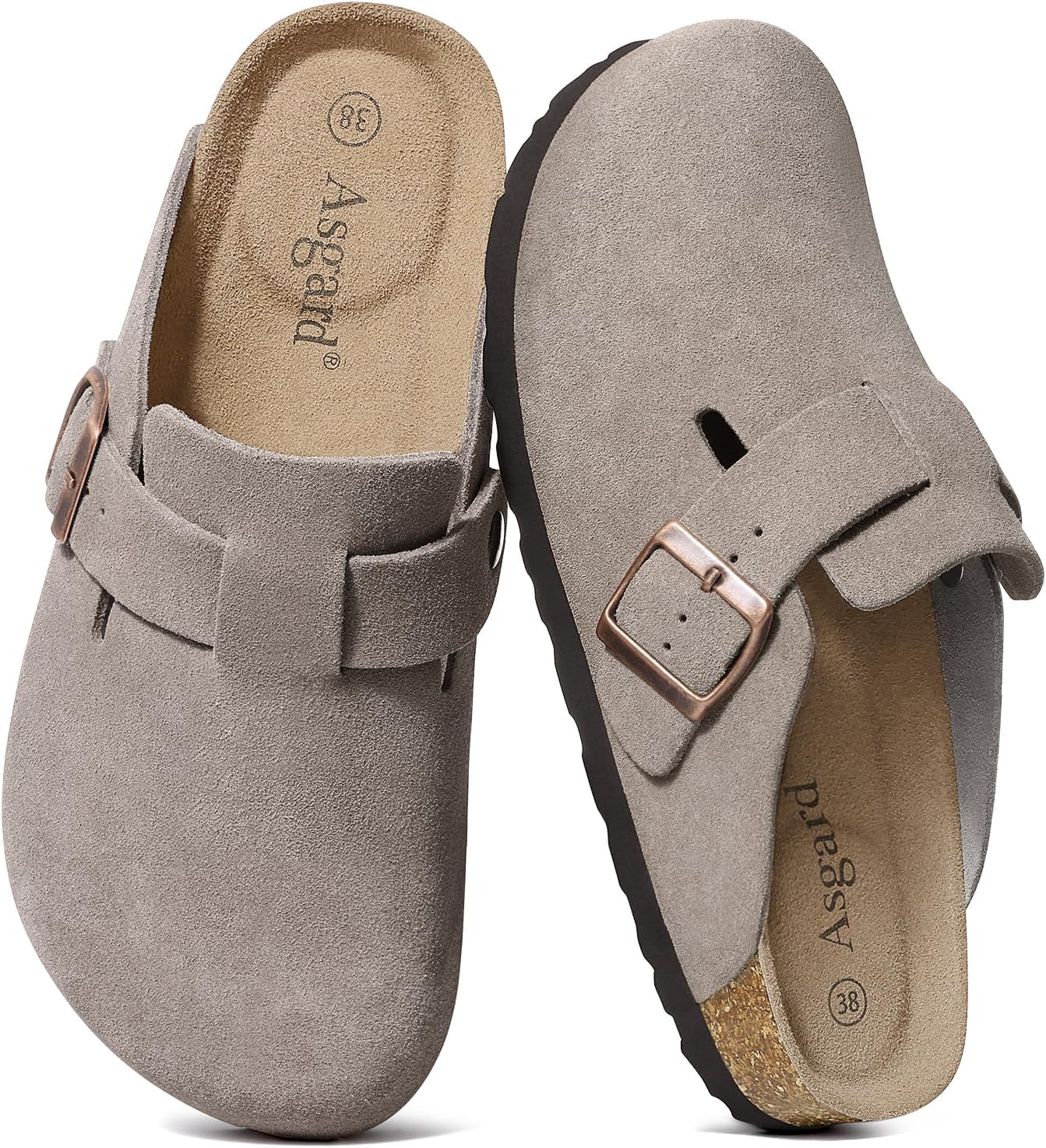 Genuine Suede Clogs for Women and Men with Arch Support