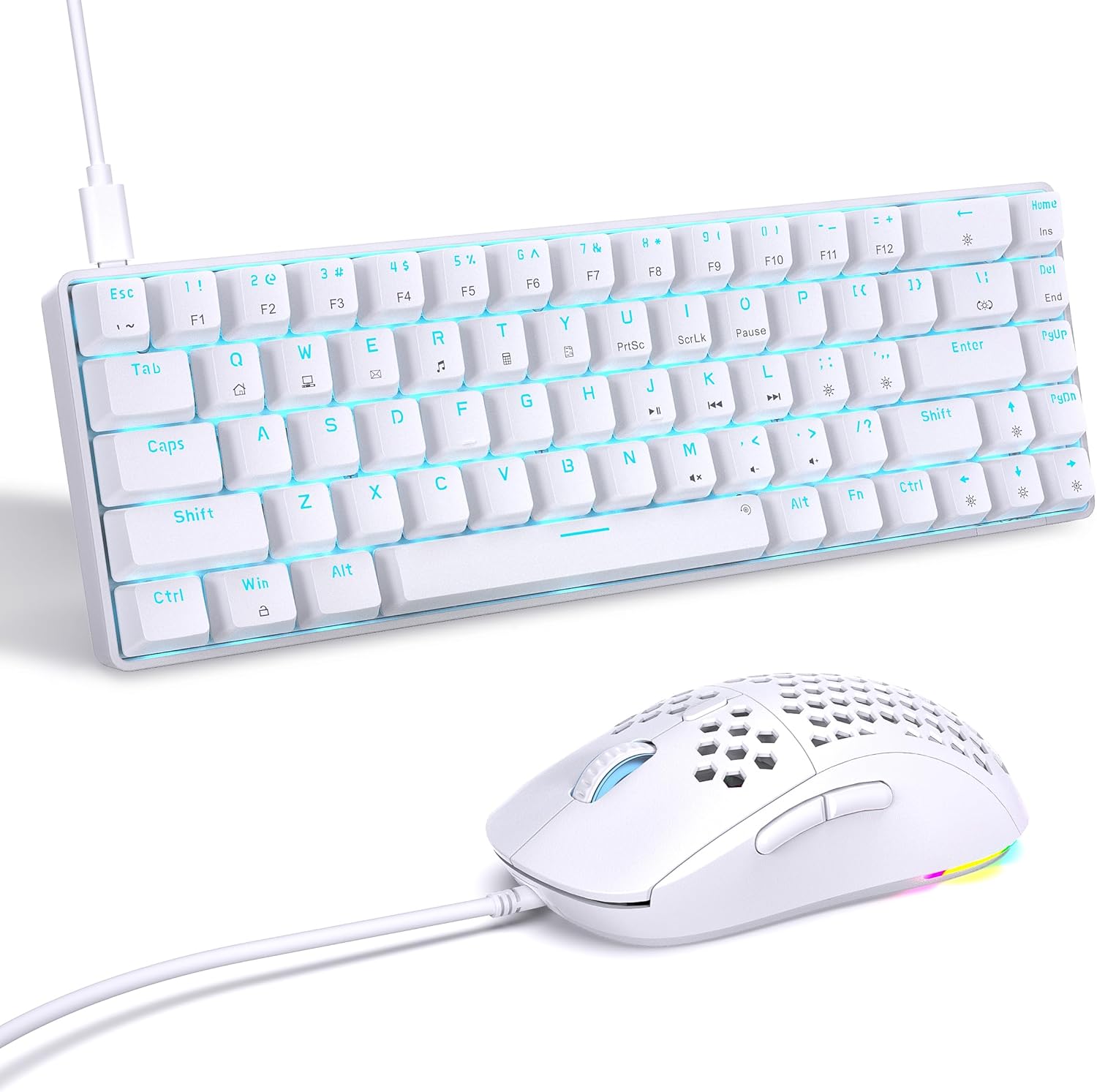 DIERYA 60% Mechanical Gaming Combo Quiet Red Switch