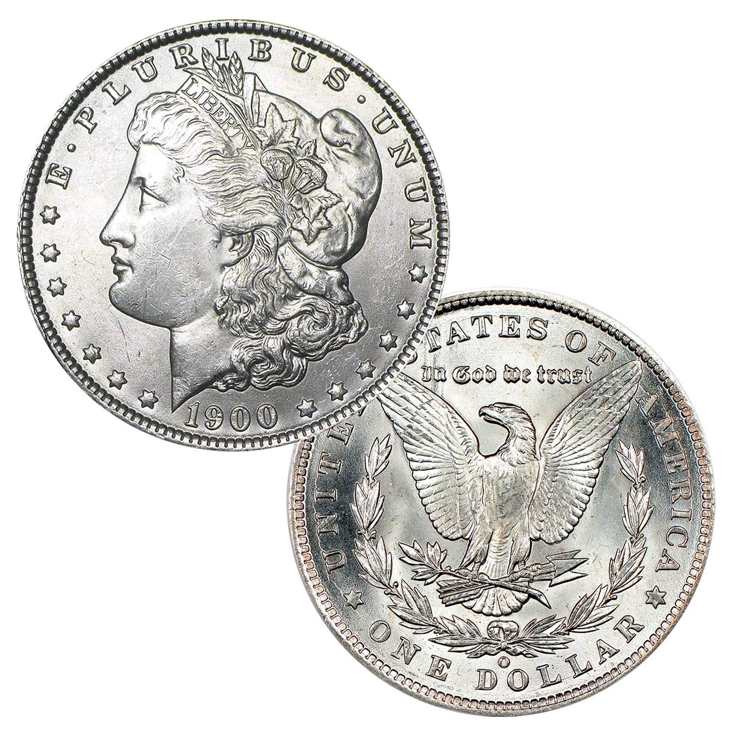 USA 1900 O Morgan Silver Dollar Coin - Brilliant Uncirculated