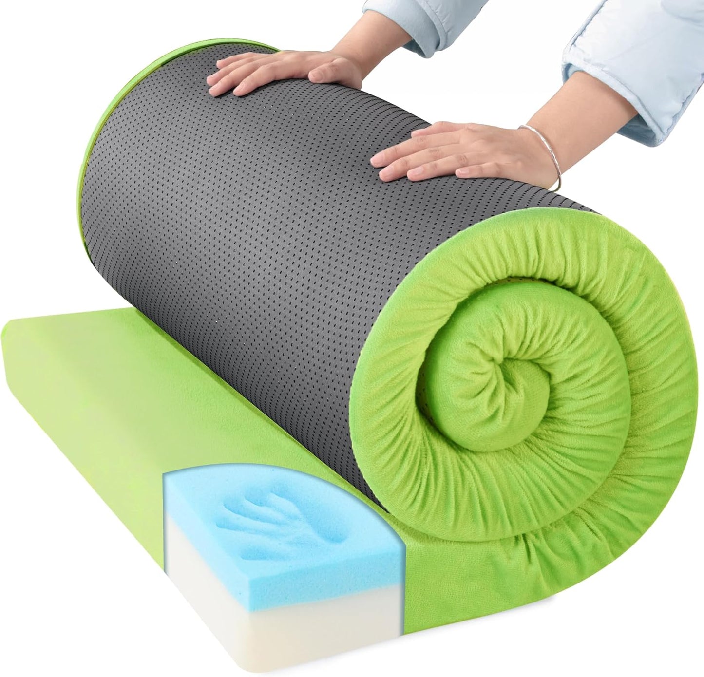 Portable Memory Foam Camping Mattress 72x24: Comfy Outdoor Sleep