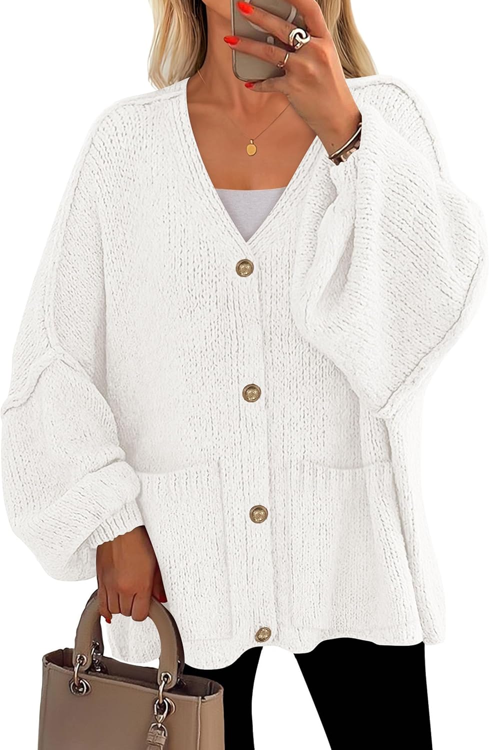 Fall Chunky Cardigan Sweaters for Women with Pockets