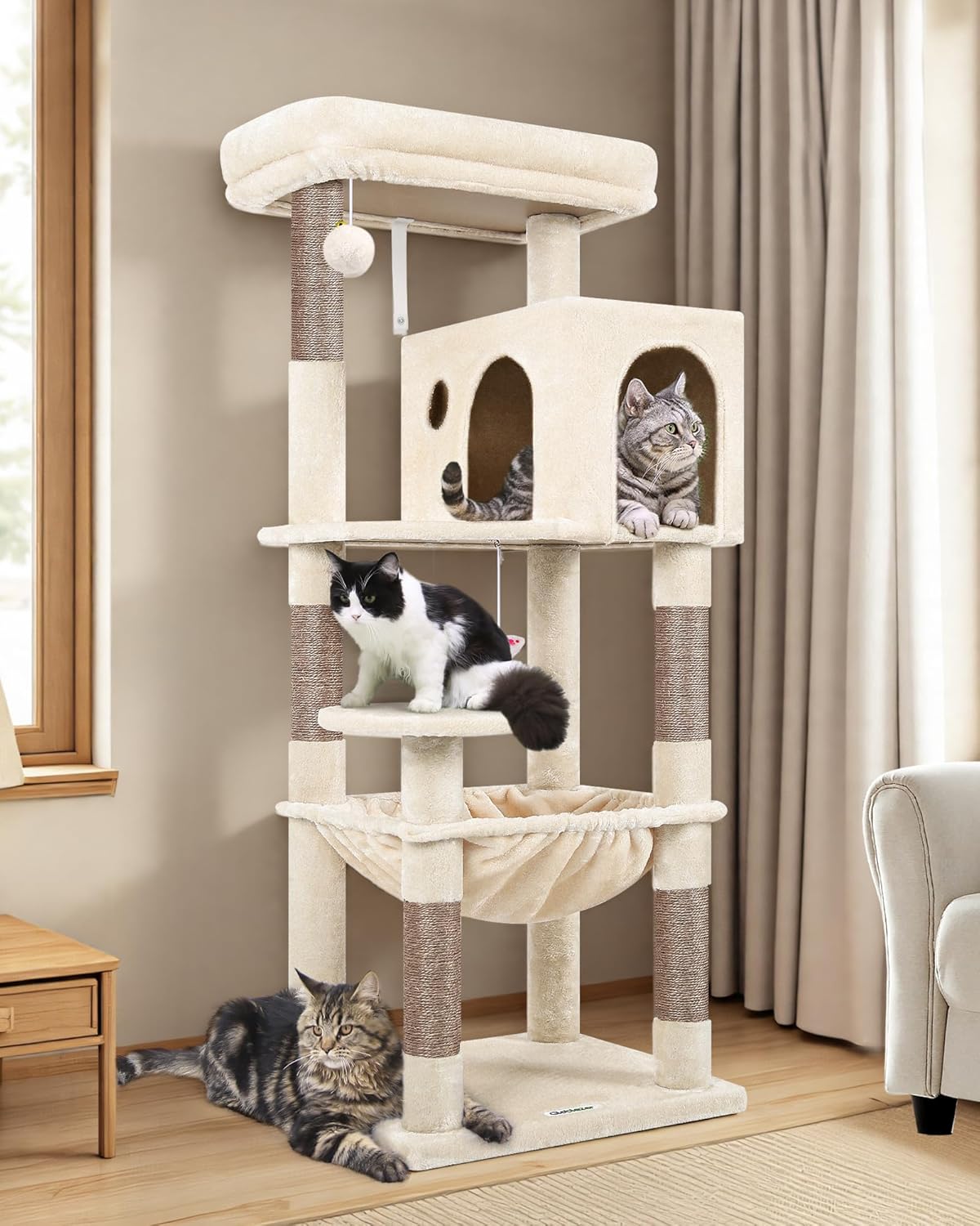 Globlazer Cat Tree Tower with Scratching Post for Indoor Cats