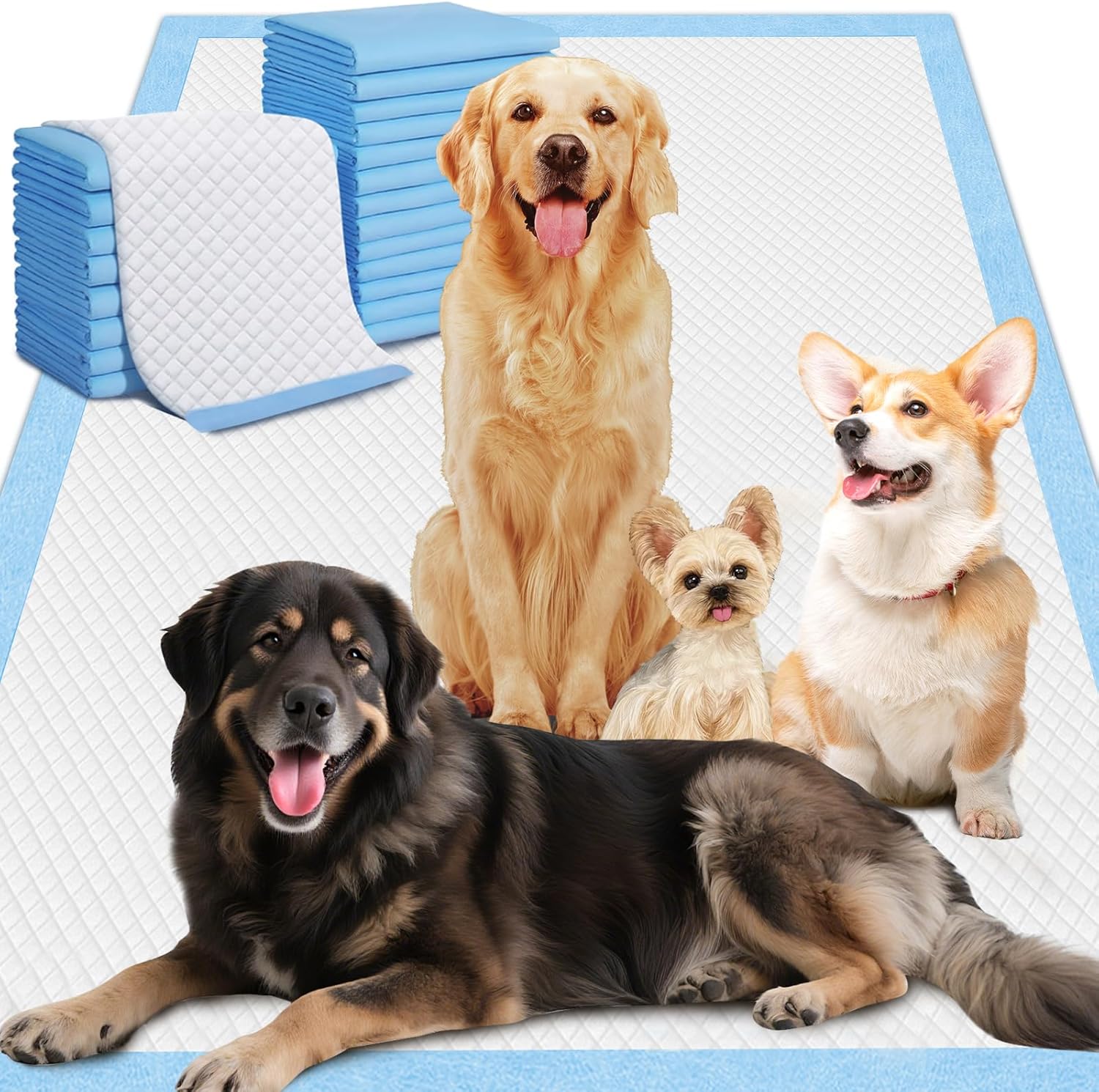 Gimars XXXL Extra Thick Dog Pee Pads for Large Pets 37x54