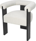 Deco 79 Mid Century Modern Boucle Accent Chair - White