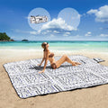 ZAZE Picnic Blanket Oversized 80 x 80 in - Thick Waterproof Mat