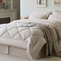 Twin XL Comforter Set Beige - 6 Piece Bed in a Bag
