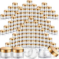 1 oz Plastic Jars with Lids - 100 Pack Small Wide Mouth Containers