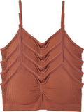 4 Pack Womens Cami Bralettes with Removable Pads - Comfort Everyday