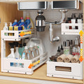Under Sink Organizers 2-Pack L Shape Pull Out - Space Saving