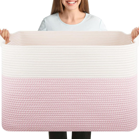 XXXL Large Blanket Basket for Living Room and Kids Storage