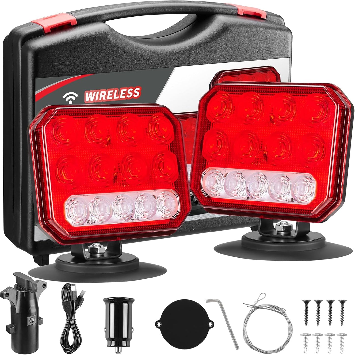 Wireless Trailer Lights Magnetic - Dual Function Towing Kit