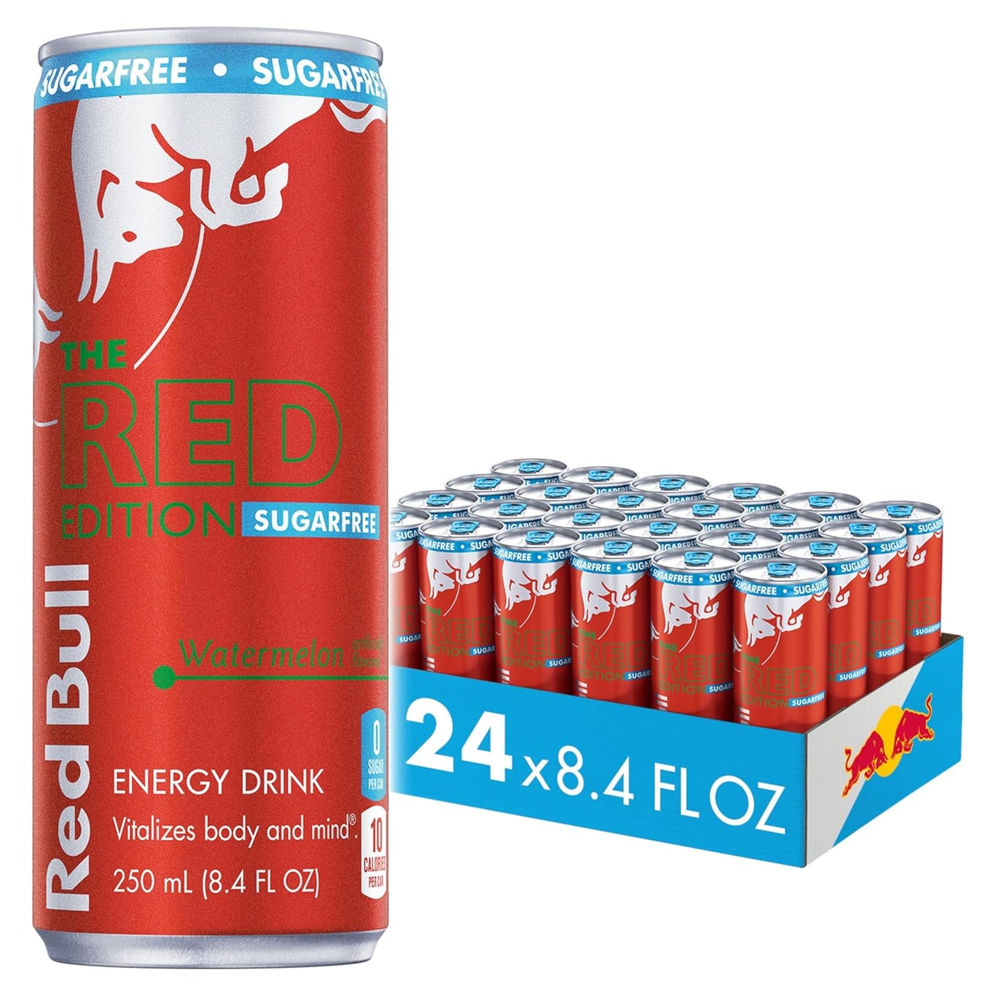 Red Bull Red Edition Sugar Free Energy Drink, Watermelon Flavor