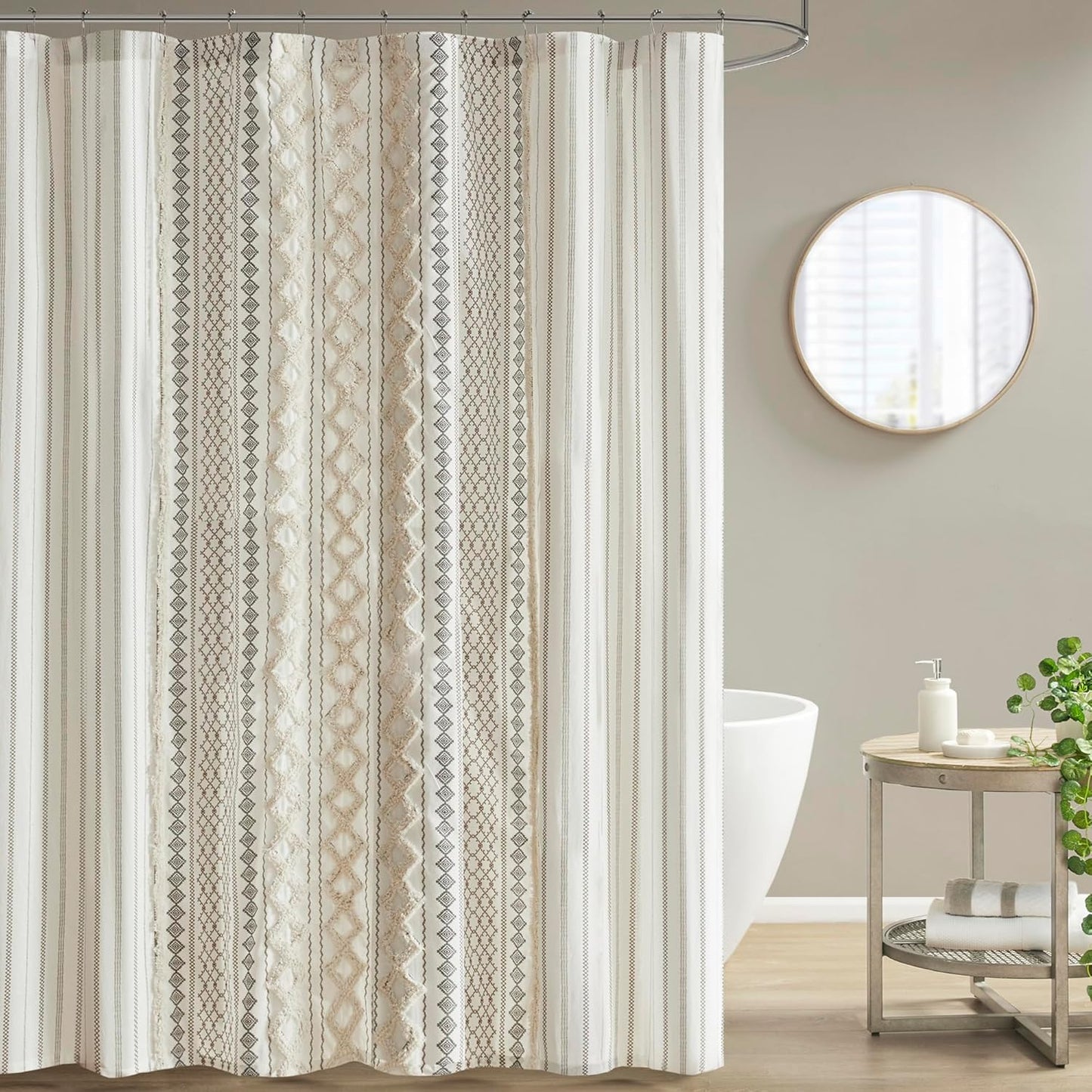 Soft Chenille Tufted Shower Curtain by INK+IVY