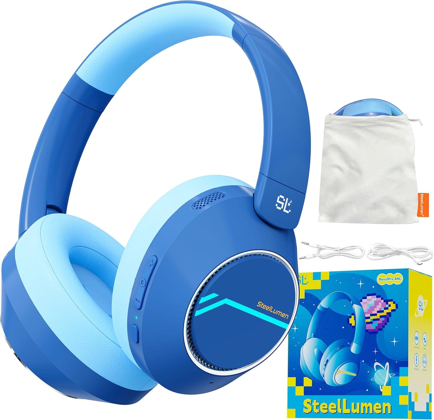 Nova1Pro Active Noise Cancelling Headphones for Kids Travel