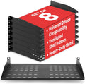 19-Inch 1U Server Rack Shelf 8-Pack - Vented 110 lb Capacity