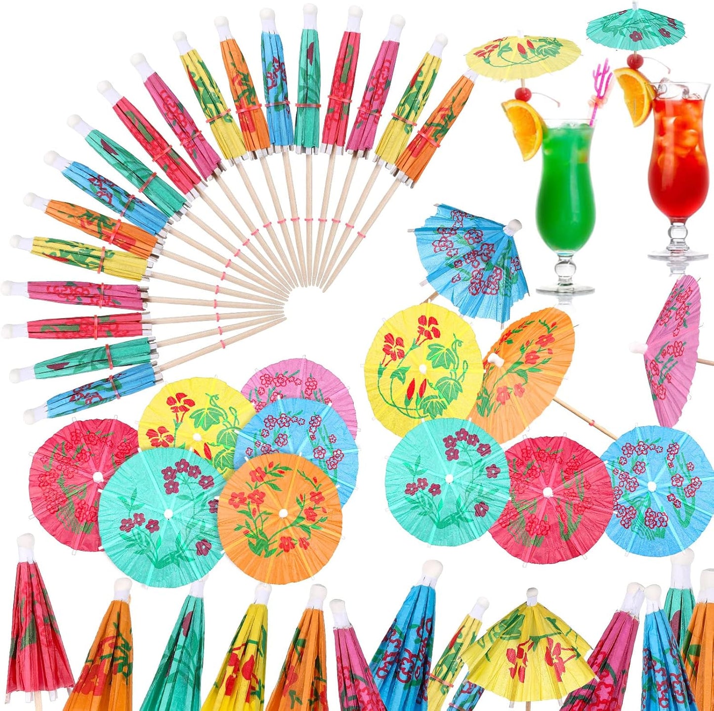 288 Pack Cocktail Umbrella Picks for Festive Parties