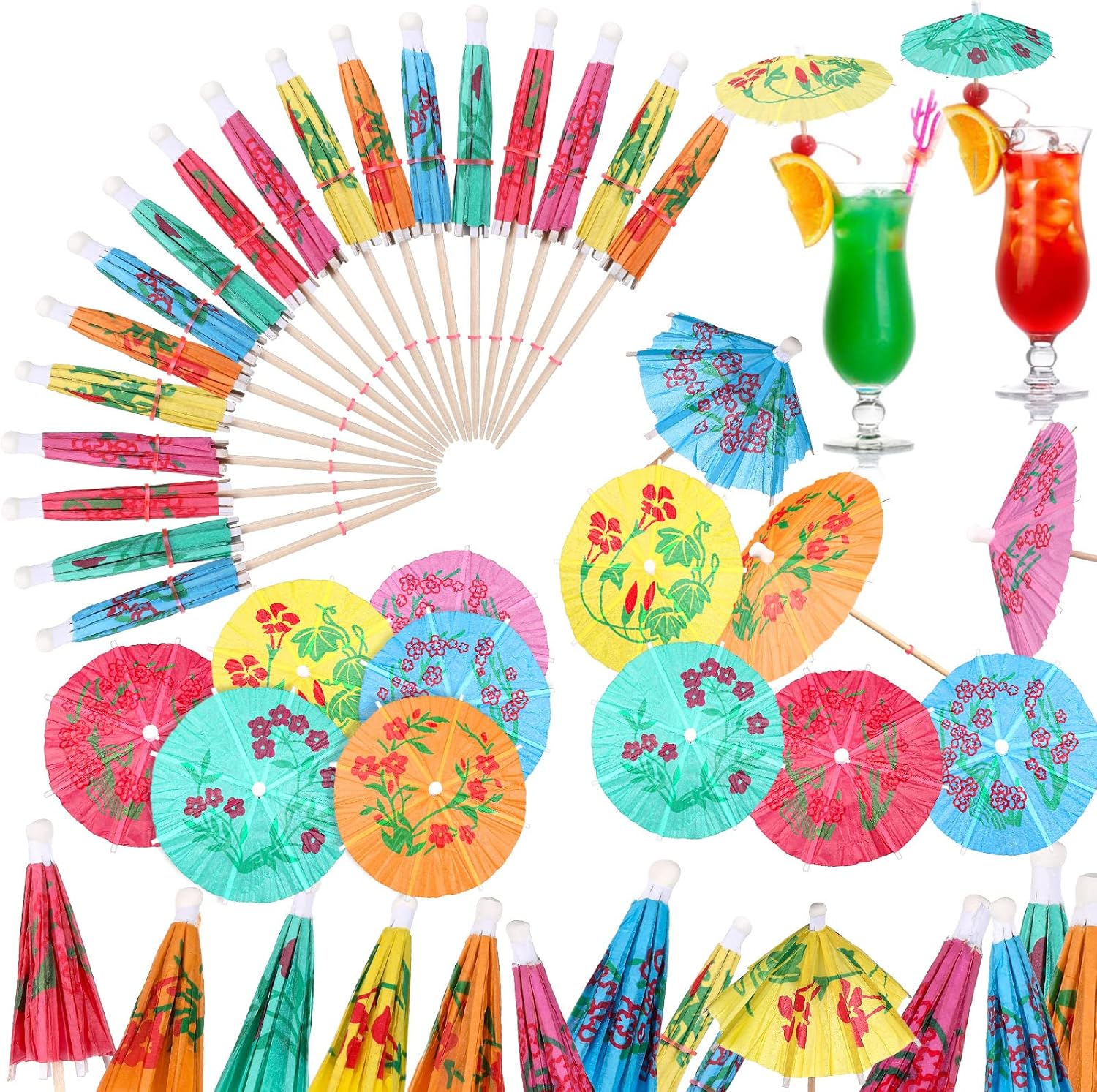 288 Pack Cocktail Umbrella Picks for Festive Parties