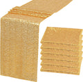 Sequin Table Runner 12 x 108 in 6 Pack Champagne Gold - Party Sparkle