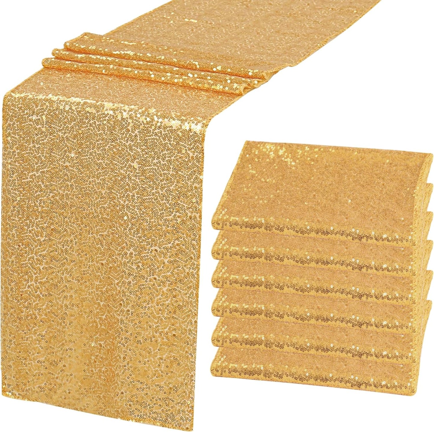Sequin Table Runner 6 Pack for Glamorous Party Decor