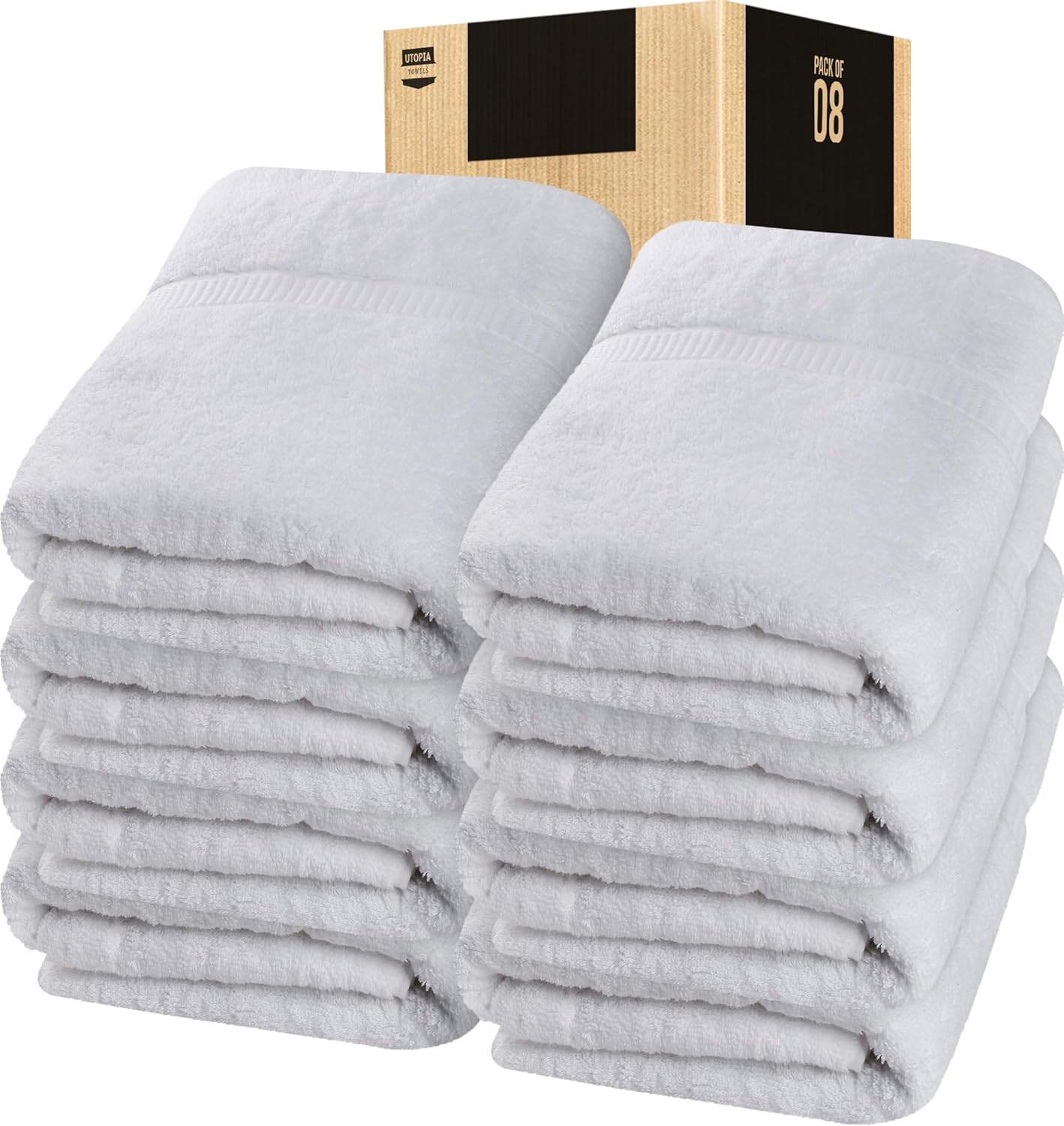 Luxurious Jumbo Bath Sheets - 8 Piece Set of 100% Cotton Towels