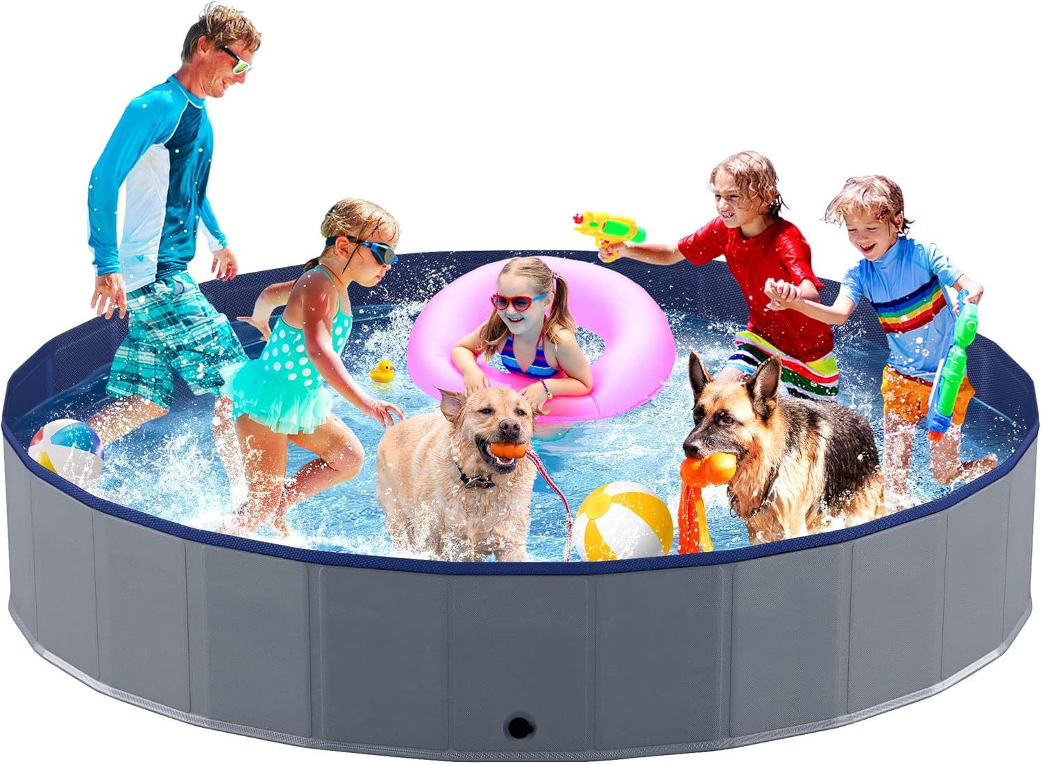 Niubya Portable Dog Pool - Foldable Pet Swimming Pool for Fun