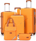 Luggage Sets 5 Piece Suitcases Orange - 20/24/28in Set