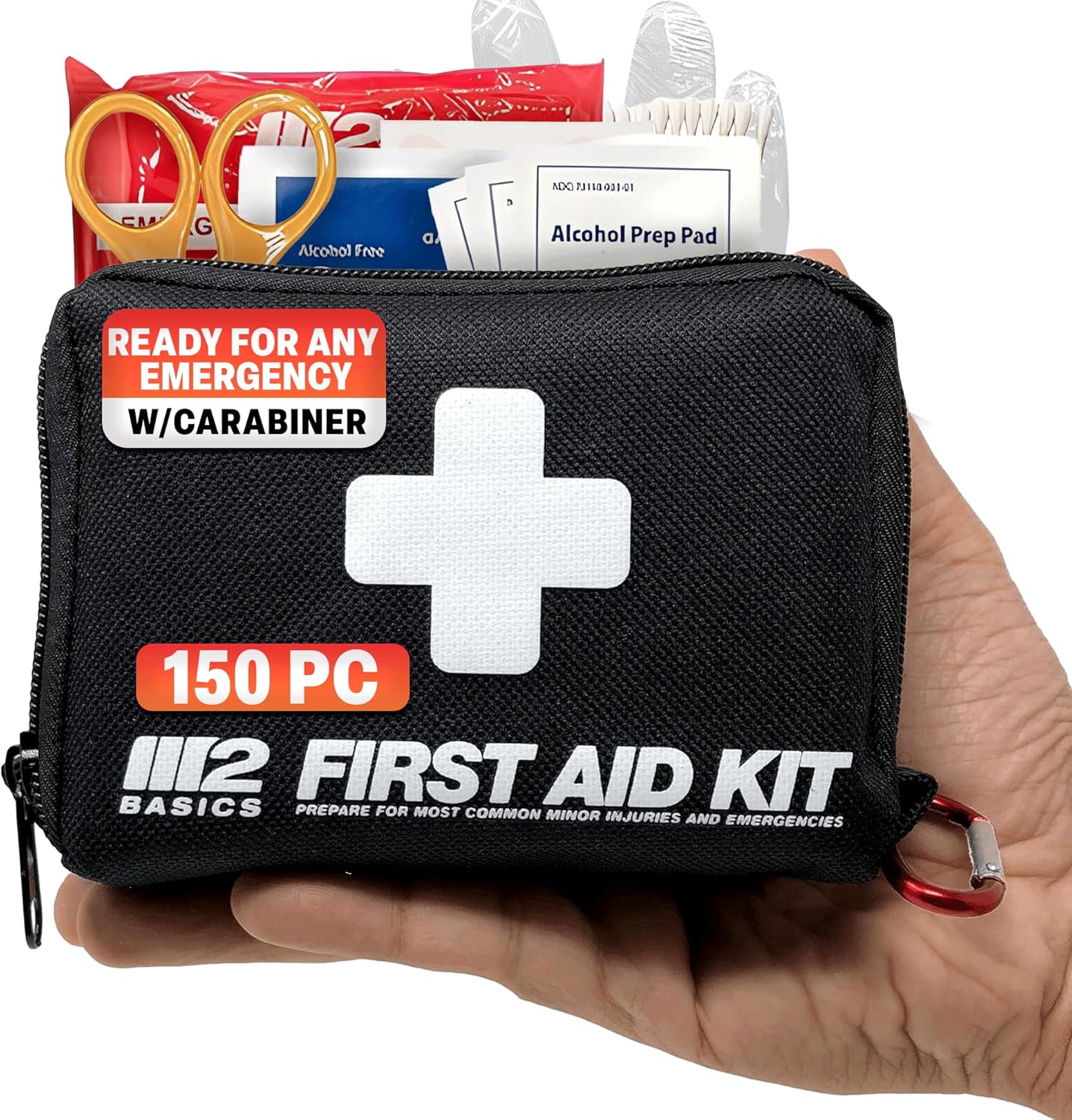 M2 BASICS 150 Piece First Aid Kit | Compact & Versatile