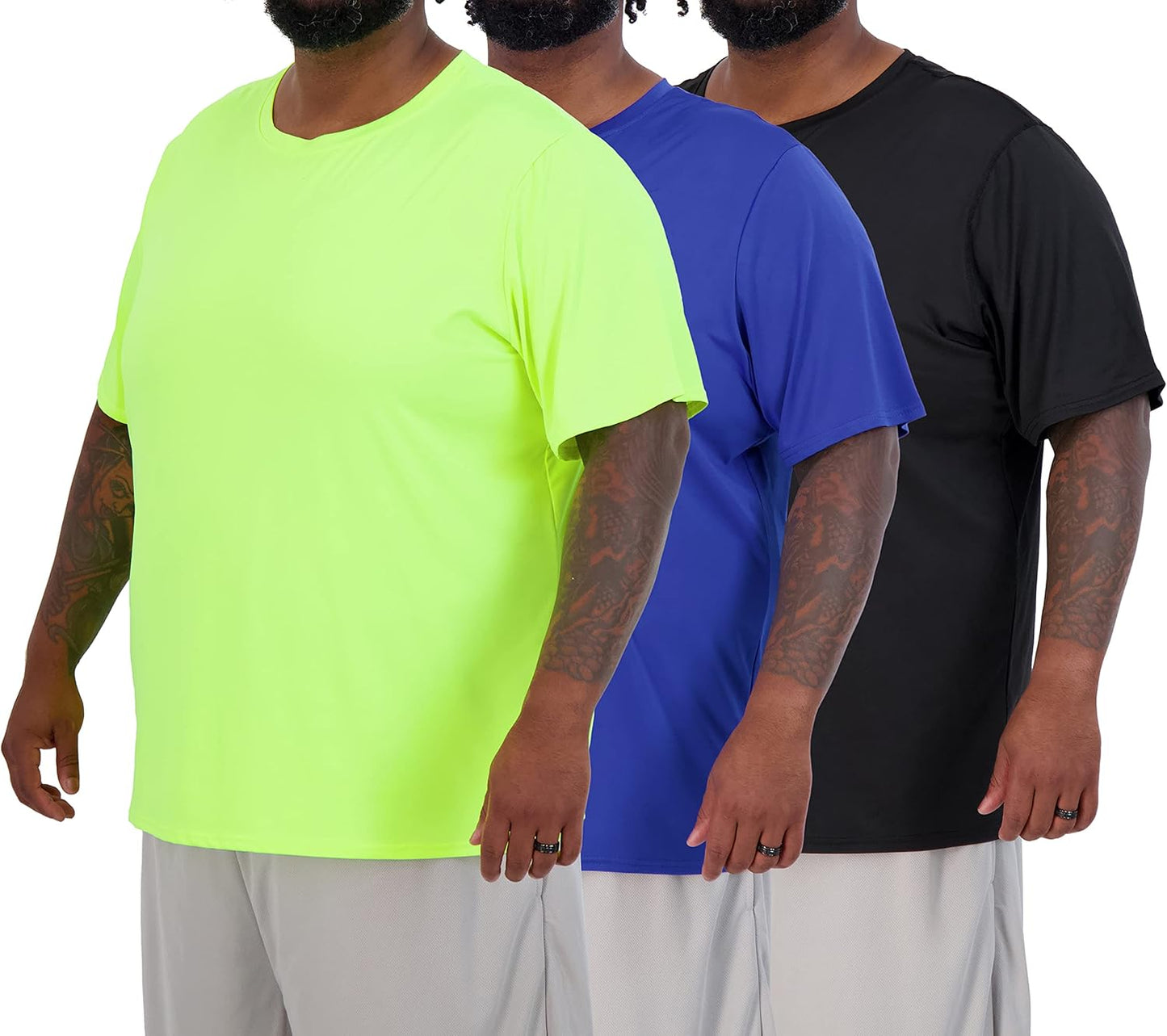 Real Essentials Big & Tall Tech Stretch T-Shirts for Comfort