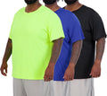 Real Essentials Mens Big & Tall 3-Pack Dry-Fit Crew Tees - Tall Sizes
