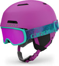 Giro Crue Combo Pack Kids Ski Helmet with Matching Goggles - Matte