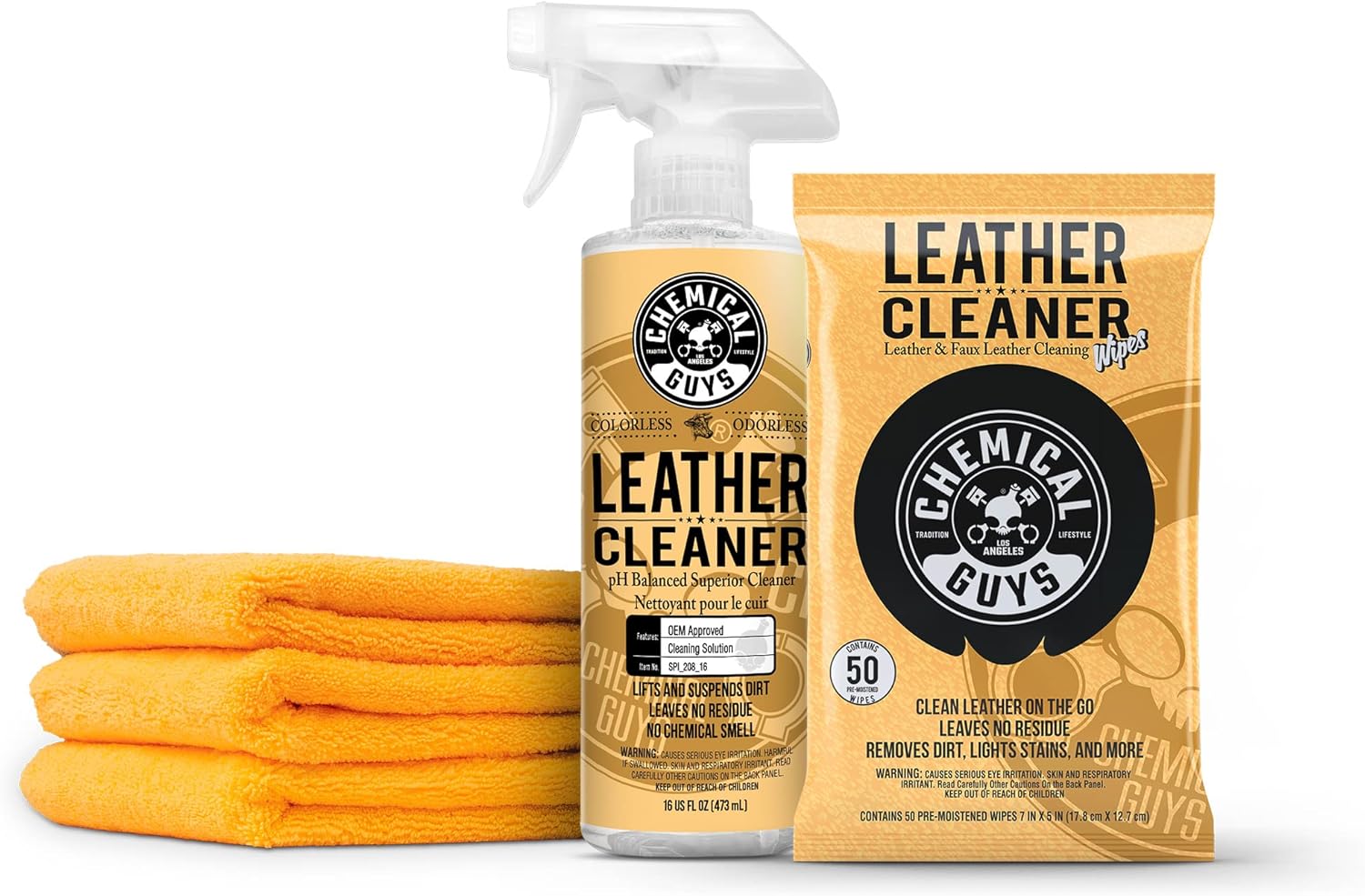 Chemical Guys Complete Leather Cleaner Kit for All Leather Care