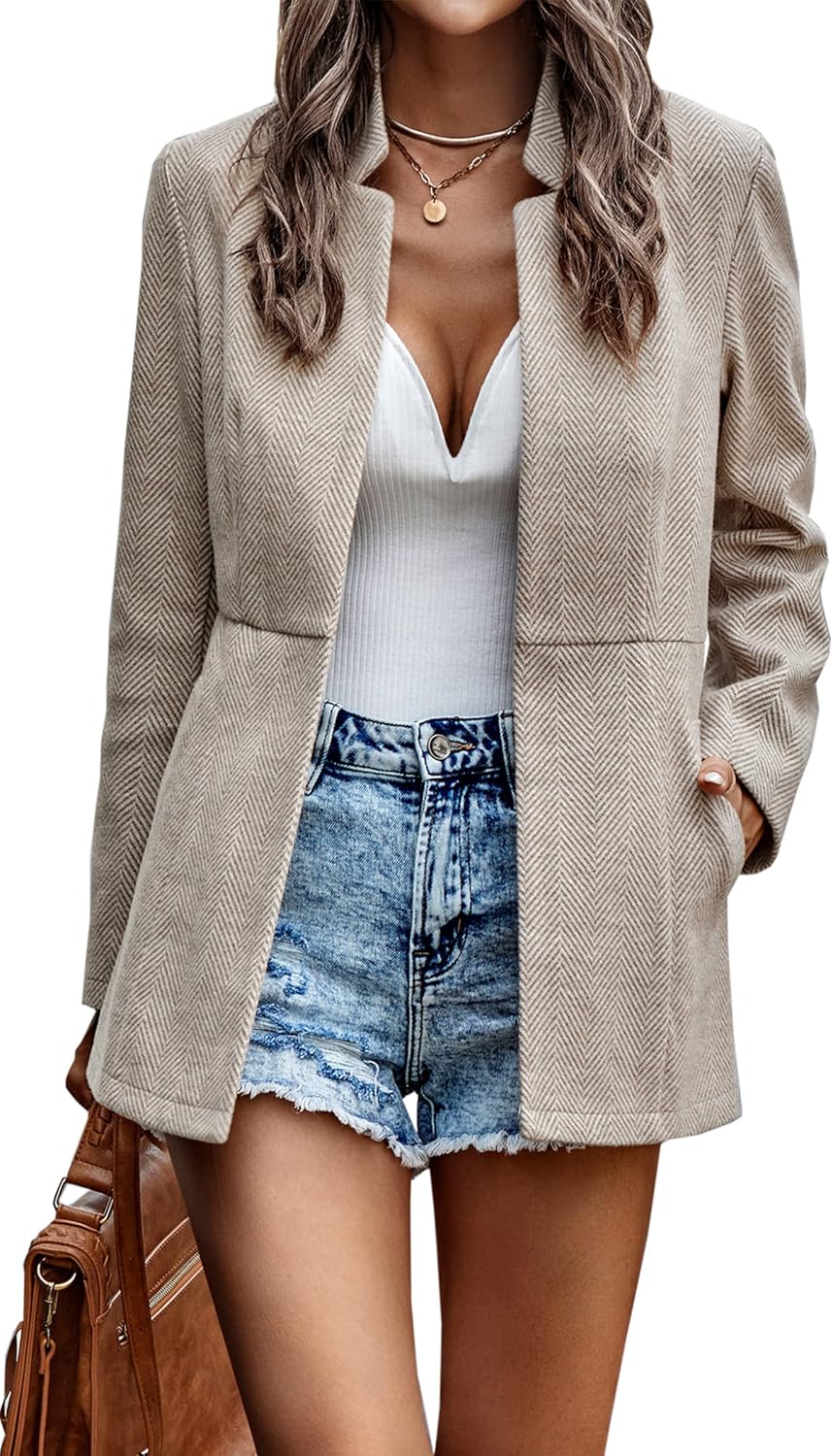 CCTOO Women's Casual Open Front Blazer for Stylish Comfort