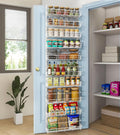 White 10-Tier Over The Door Pantry Organizer - Adjustable Hanging