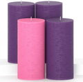 Advent Pillar Candles Set of 4 - Long Burning Dripless Unscented