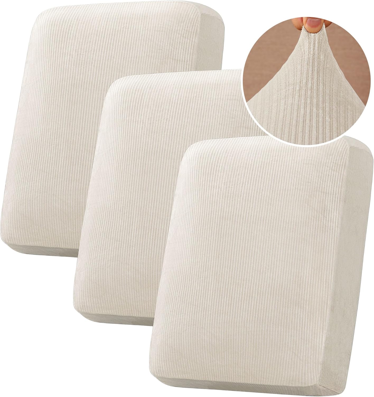 H.VERSAILTEX Velvet Stretch Couch Cushion Cover for Sofa