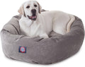 Micro Velvet Calming Round Dog Bed 40 in - Cozy Support