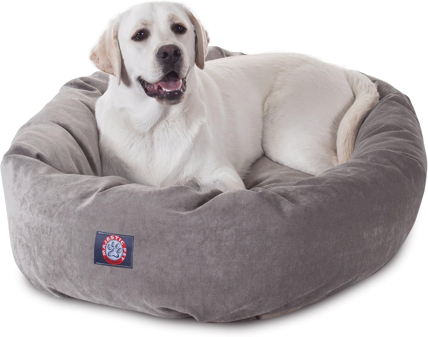Majestic Pet 40 Inch Micro Velvet Calming Dog Bed for Comfort