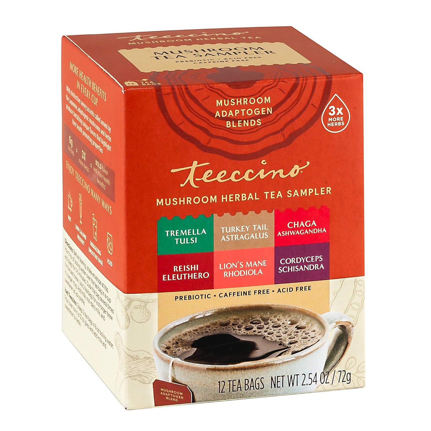 Mushroom Adaptogen Tea Sampler by Teeccino