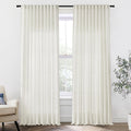 Extra Wide Curtains 70 in Width for 72 in Window - Semi Sheer Linen