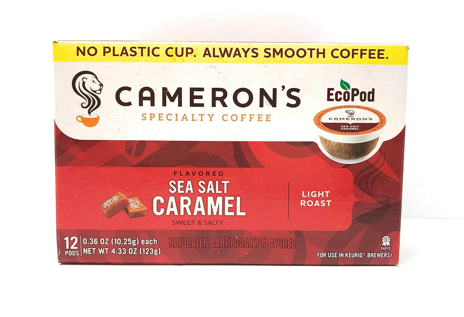 Camerons Sea Salt Caramel Light Roast EcoPods - 12 Ct