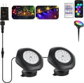 Color Changing Pond Lights LED Underwater 9.8ft 2-Head - App Control