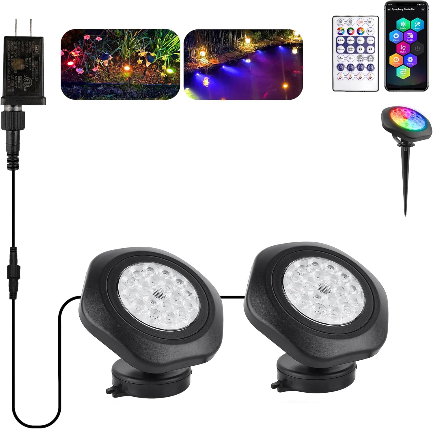 T-SUN Color Changing Pond Lights for Vibrant Underwater Displays