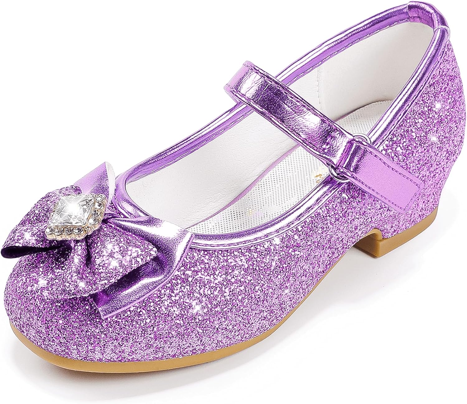 Furdeour Girls Dress Shoes Mary Jane Heels for Kids Toddler