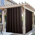 NICETOWN Outdoor Curtains 84 x 108 in Toffee Brown - Weighted