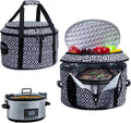 Slow Cooker Carrying Case for 6-8 Quart Crockpot - Insulated Transport