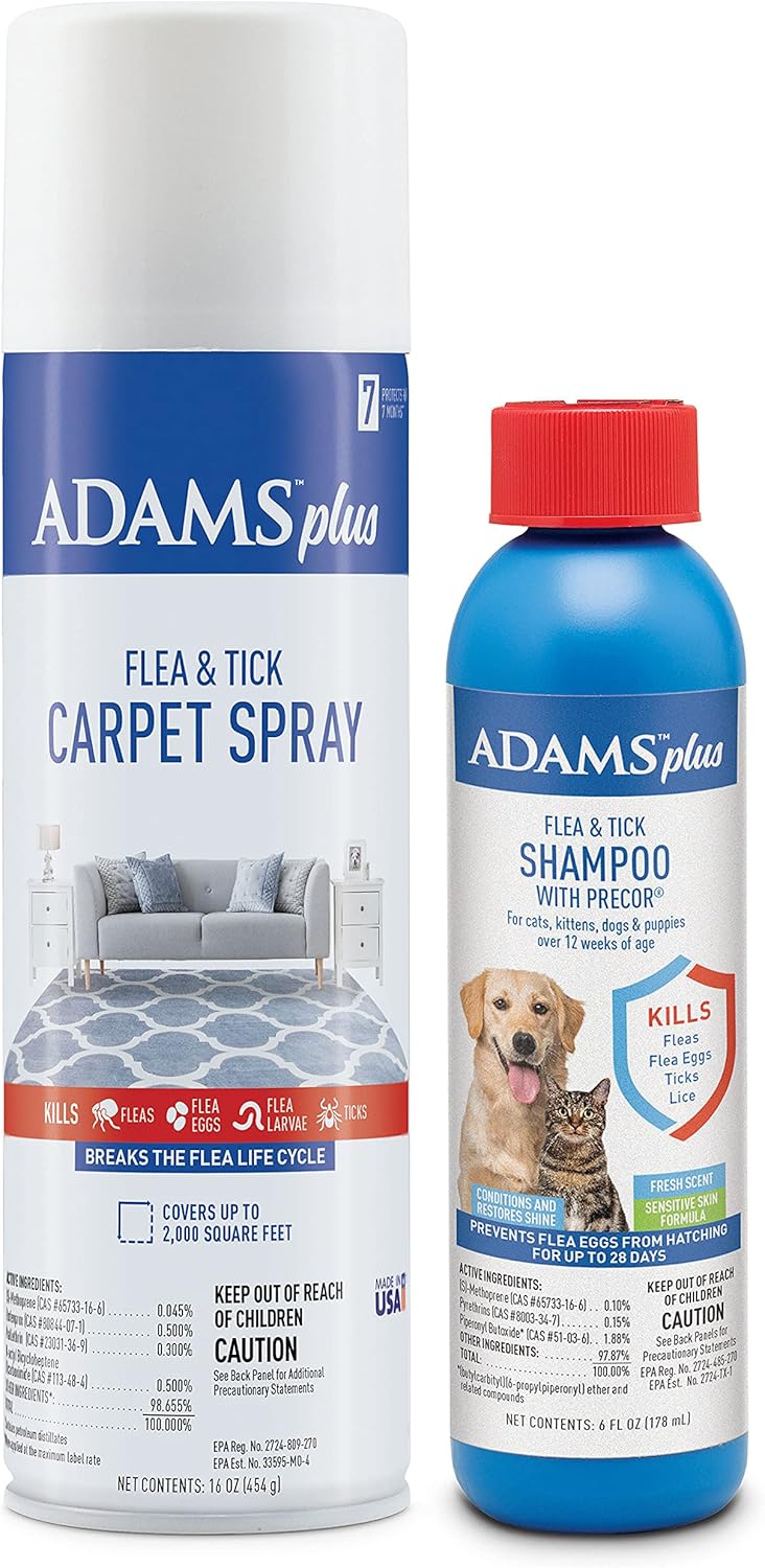 Adams Carpet Spray and Shampoo Bundle for Effective Pest Control