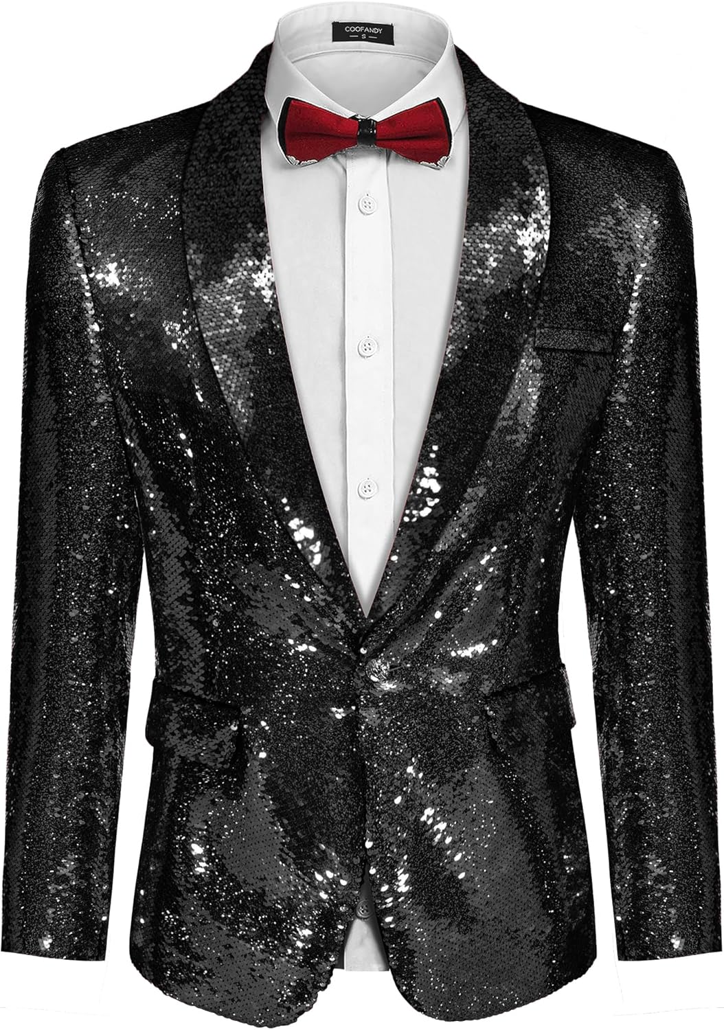 Stylish COOFANDY Mens Sequin Blazer for Parties and Weddings