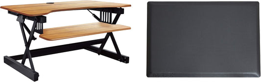 Rocelco 40in Height Adjustable Standing Desk Converter Bundle