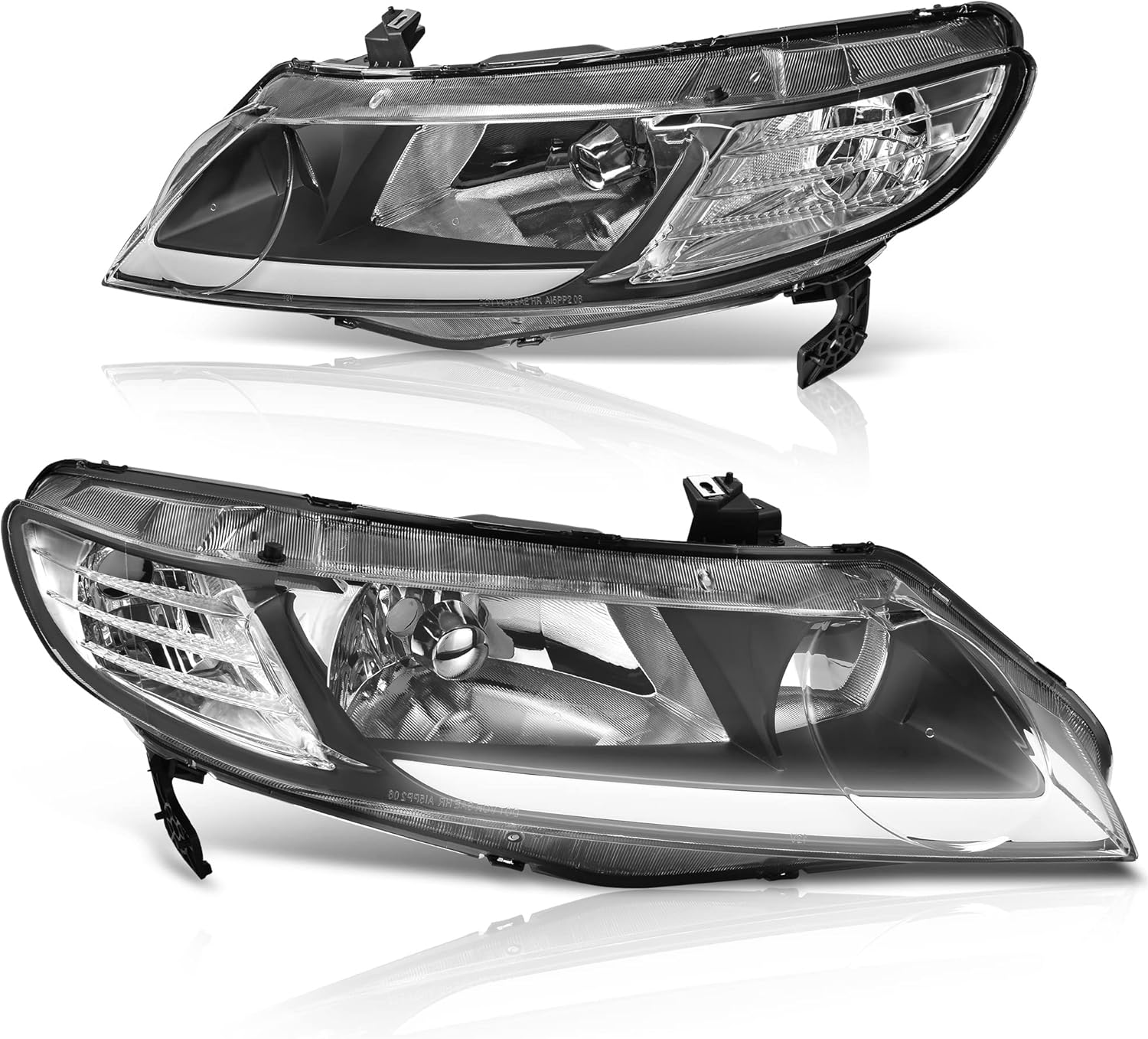 DWVO LED DRL Headlights Assembly for 2006-2011 Civic Sedan