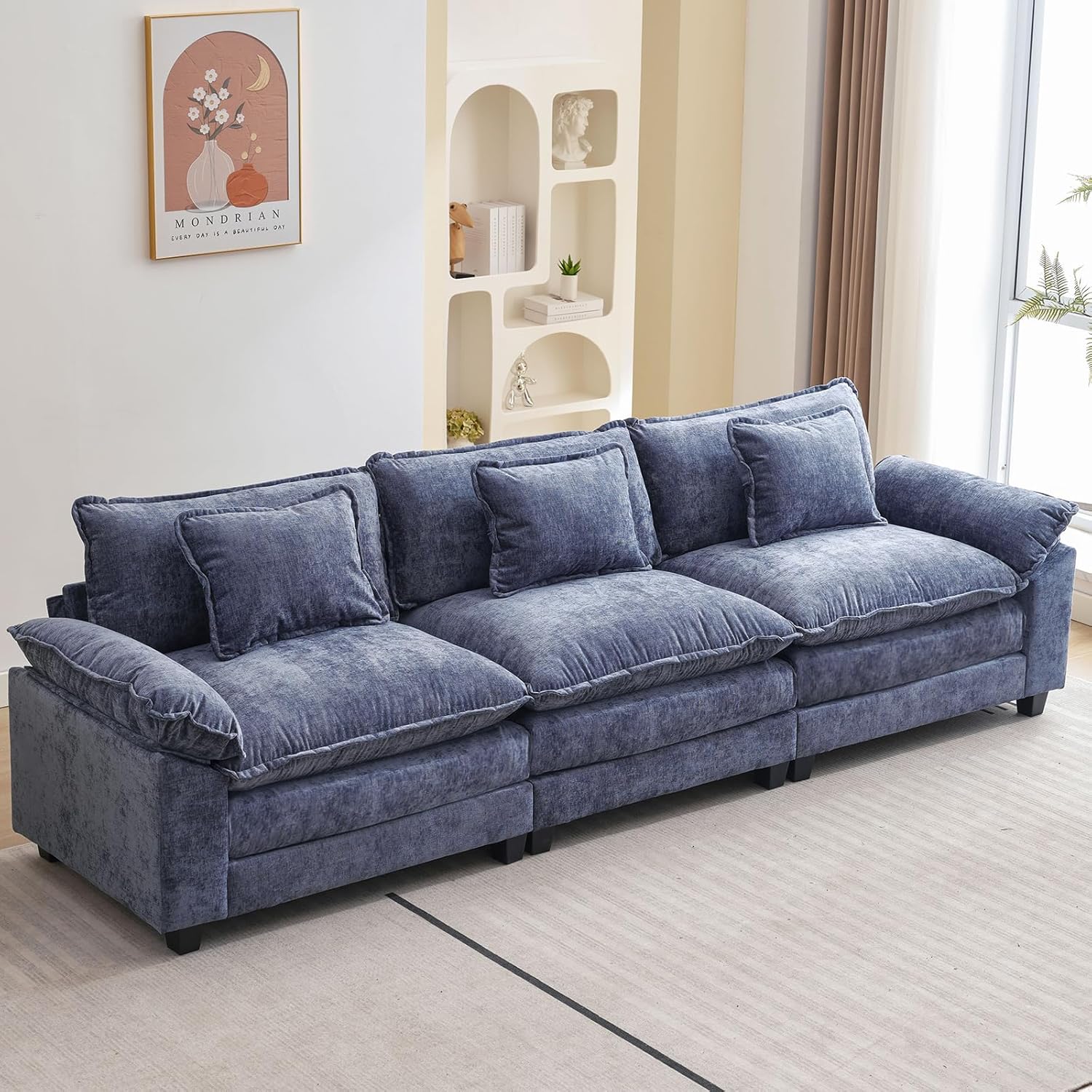 120in Modular Sectional Sofa - Comfy Cloud Couch for Living Room